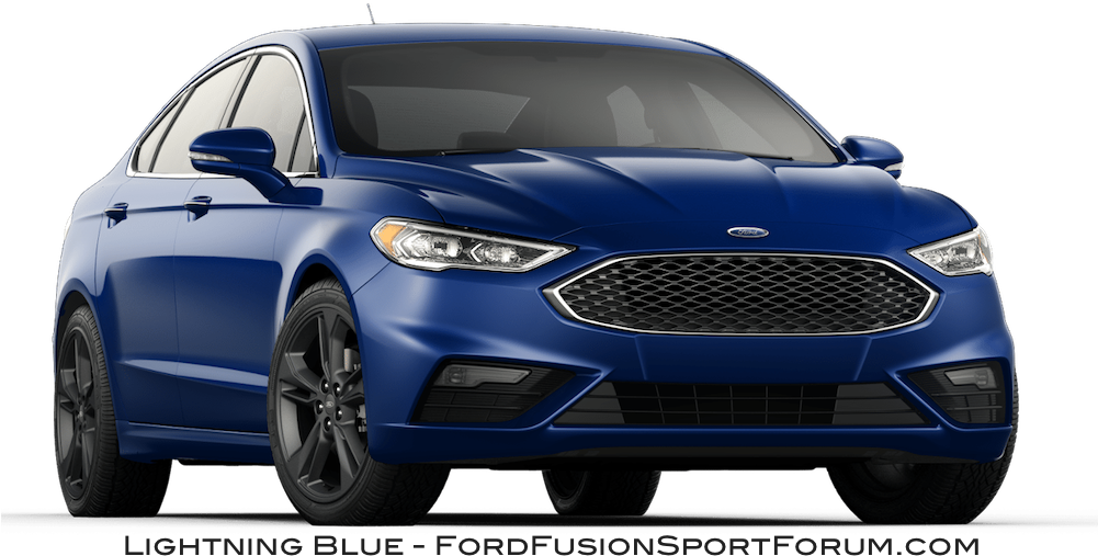 Blue Ford Fusion Sedan Profile View PNG