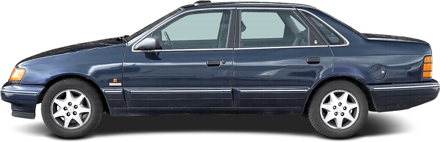 Blue Ford Scorpio Side View PNG