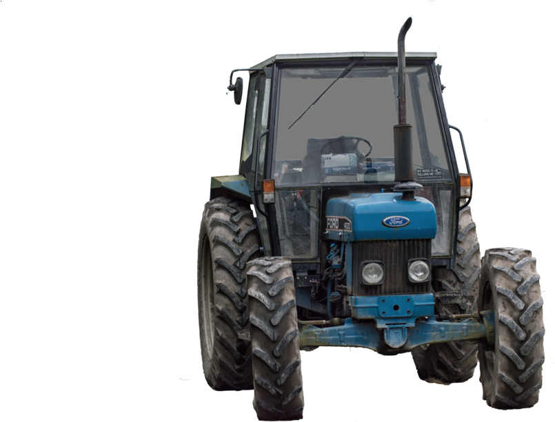 Download Blue Ford Tractor Isolated | Wallpapers.com