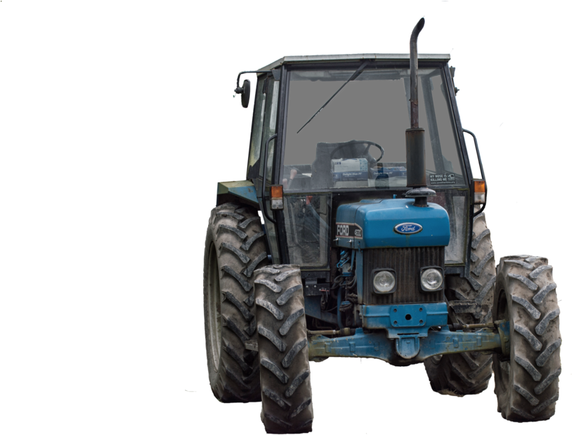 Blue Ford Tractor Isolated PNG