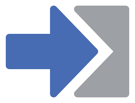 Blue Forward Arrow Icon PNG