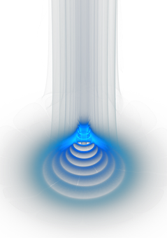Blue Fractal Vortex Light PNG