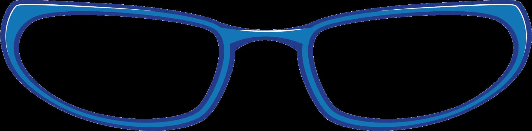 Blue Frame Eyeglasses Isolated PNG