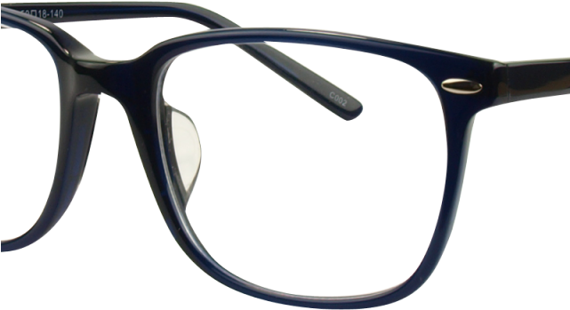 Blue Frame Eyeglasses Transparent Background PNG