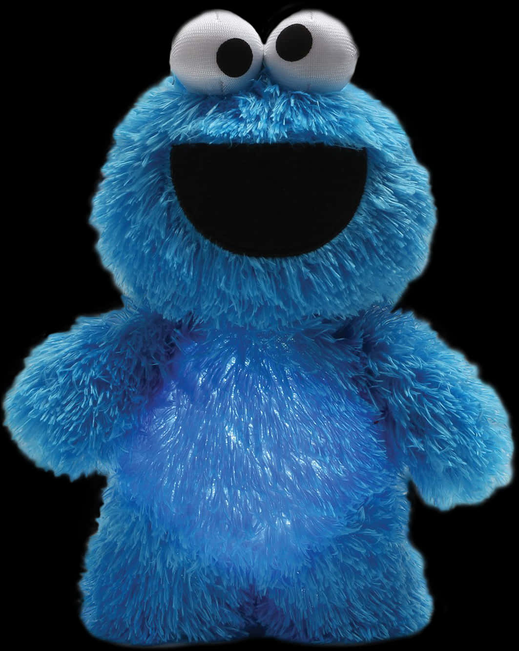 Blue Furry Muppet Character PNG