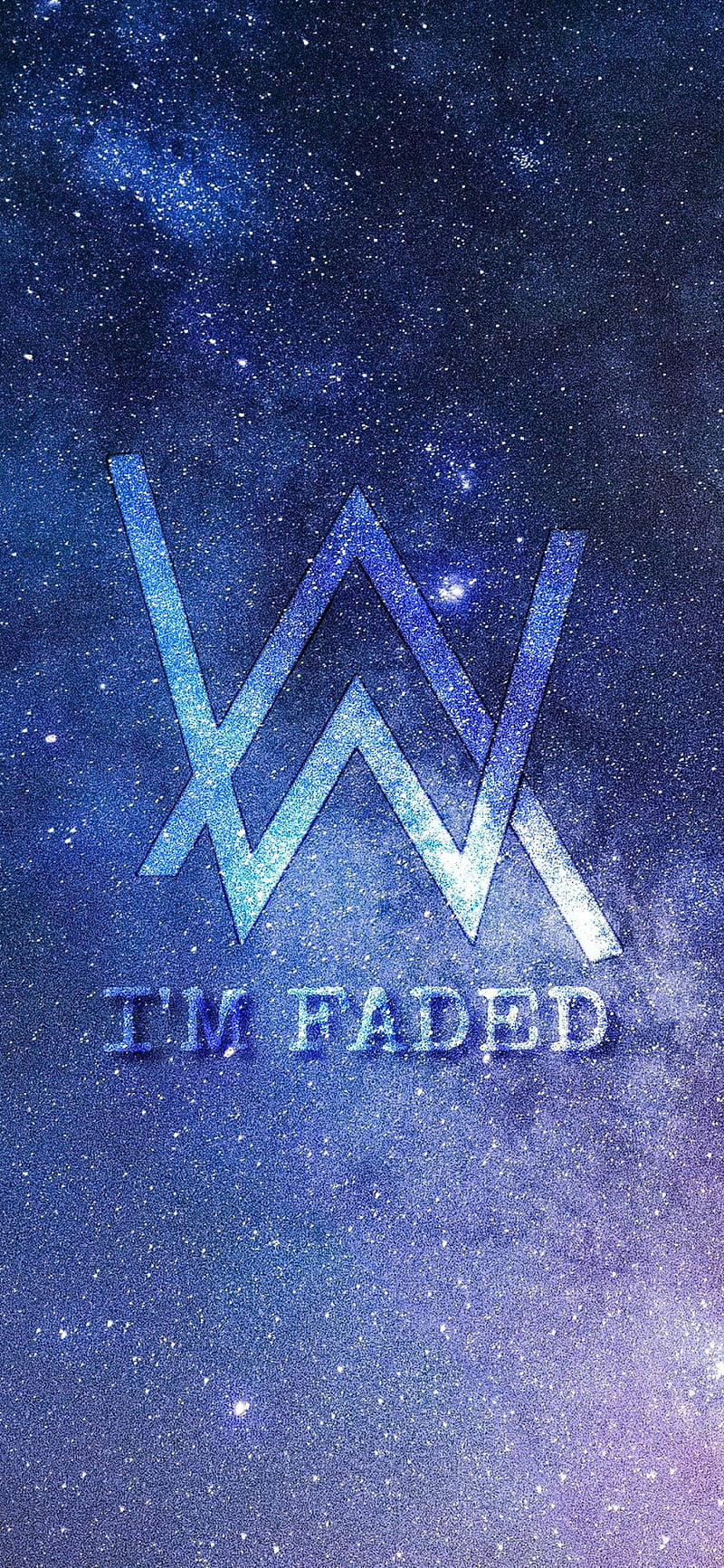 Blue Galaxy Alan Walker Logo I’m Faded Wallpaper