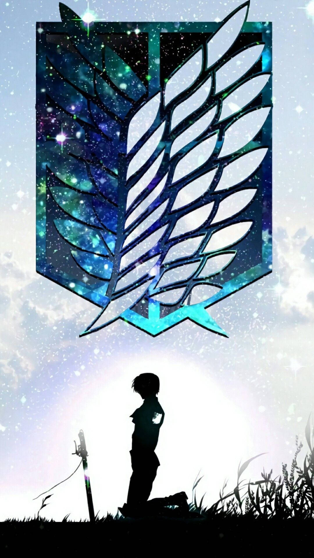 Blue Galaxy Attack On Titan Logo
