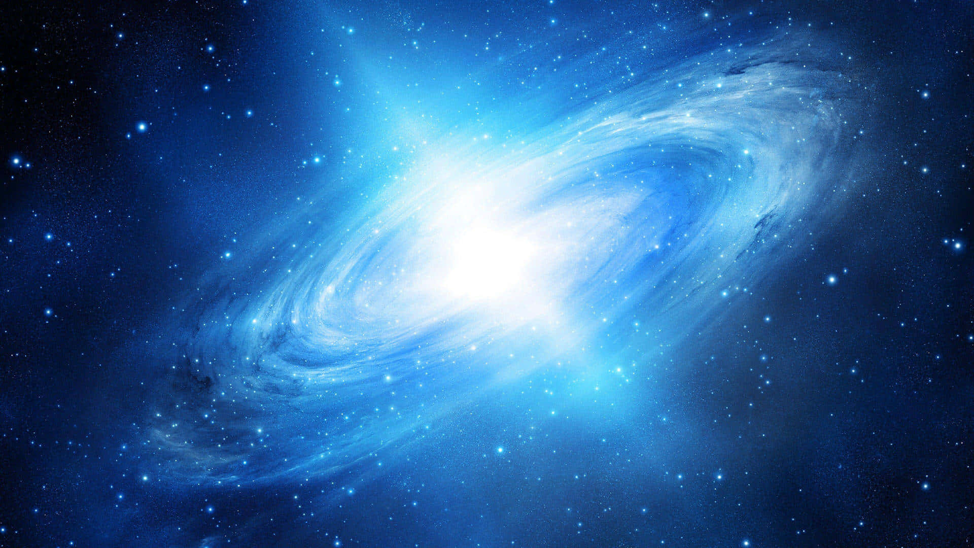 Utforskadjupet Av En Häpnadsväckande Blå Galax