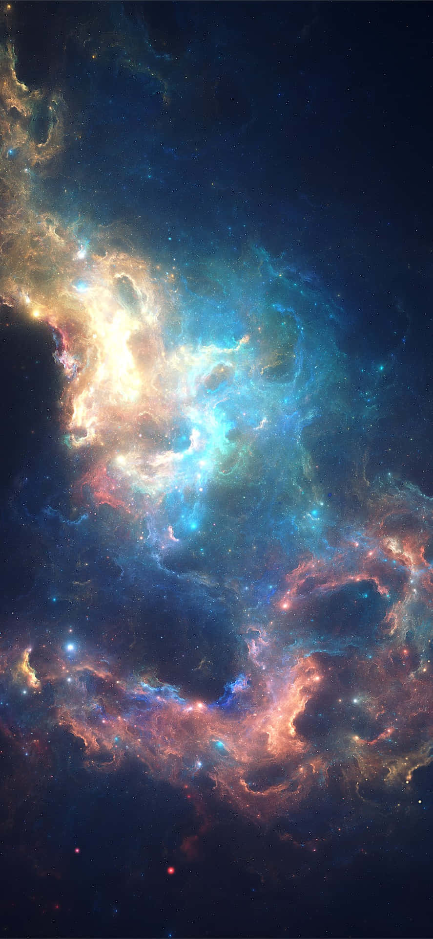 Get out of this world when you upgrade to the Blue Galaxy iPhone Wallpaper