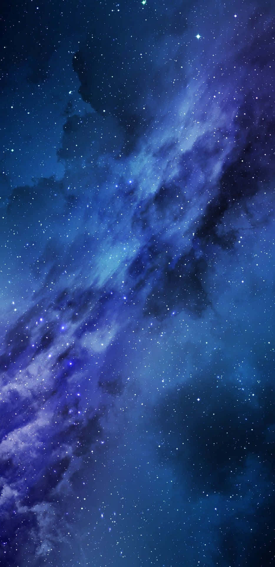Bliv en del af den blå galakse oplevelse med iPhones intergalaktiske tapet. Wallpaper