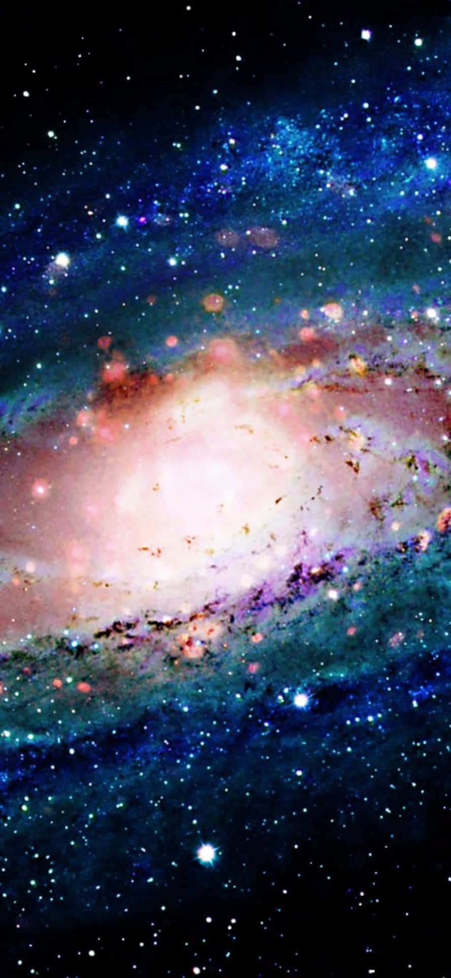 Descubraas Maravilhas Da Galáxia Azul Com O Novo Iphone. Papel de Parede