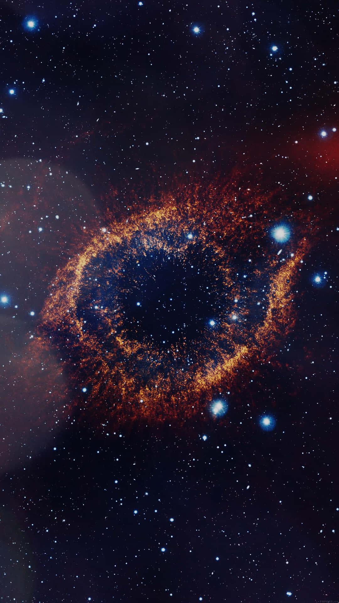 Wallpaperbli Redo Att Utforska Universum Med Denna Färgstarka Blå Galax Iphone-bakgrundsbild. Wallpaper