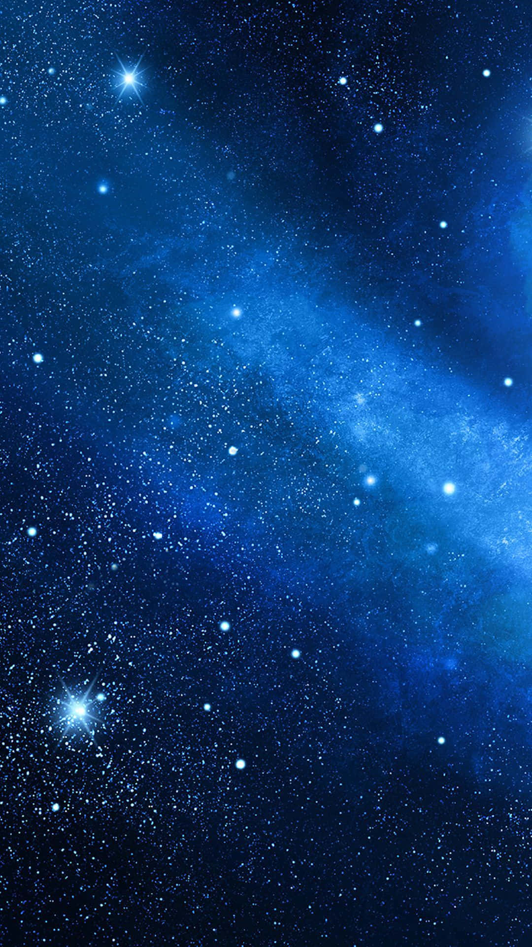 Unlock the limitless power of the universe with Blue Galaxy iPhone Wallpaper