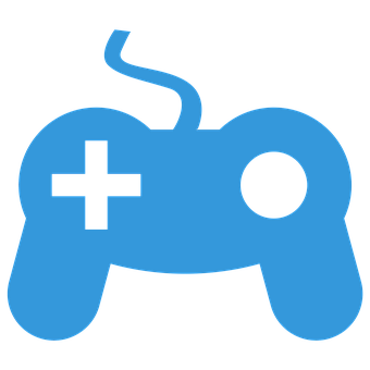 Blue Game Controller Icon PNG