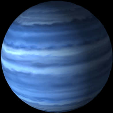 Blue Gas Giant_ Render PNG