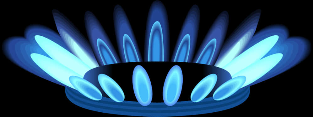 Blue Gas Stove Flame PNG