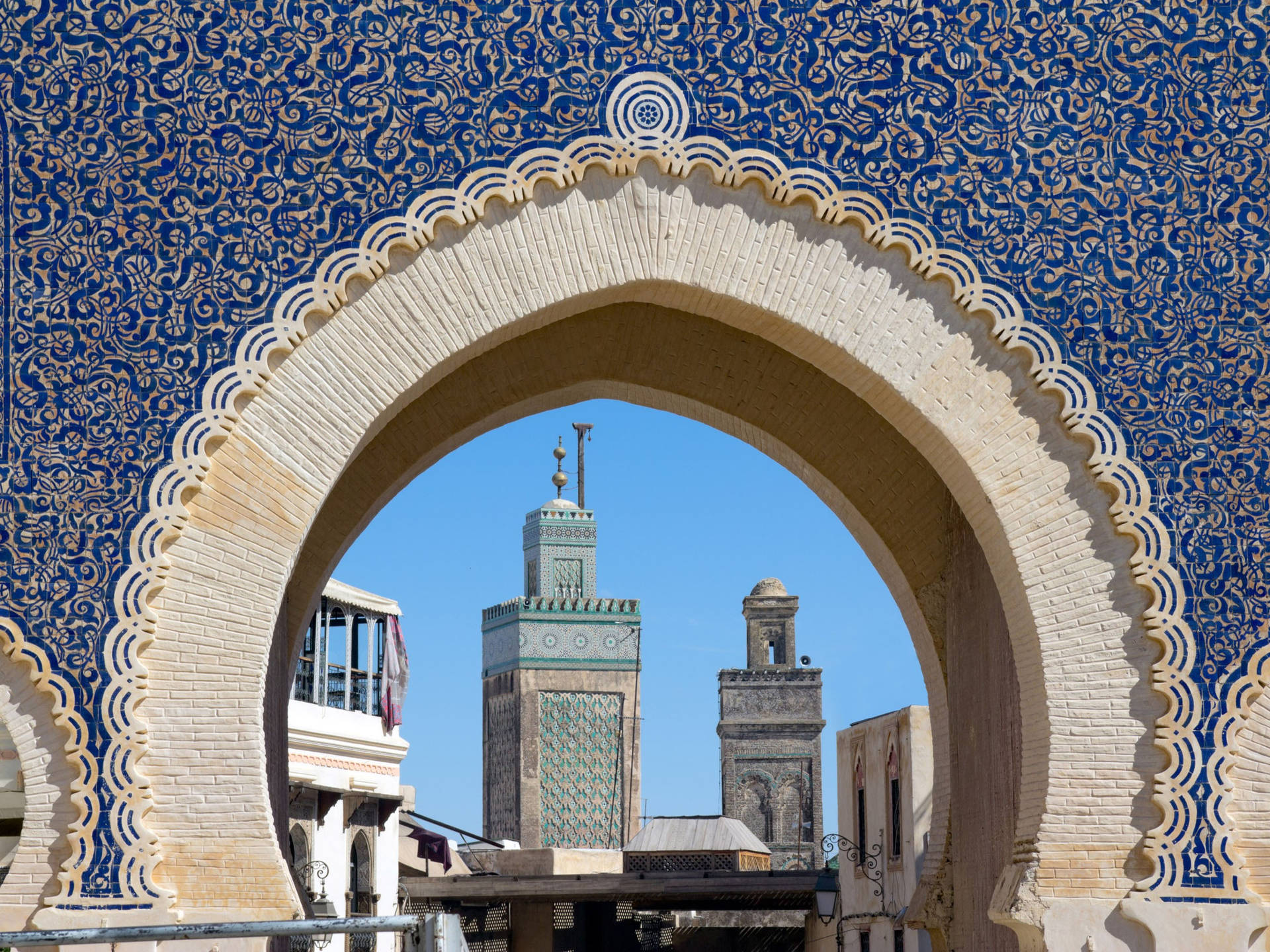 Blue Gate Morocco Wallpaper