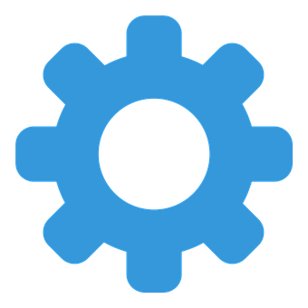 Blue Gear Icon PNG