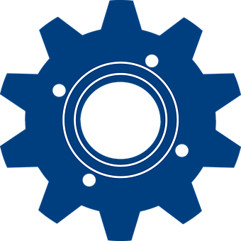Blue Gear Icon PNG