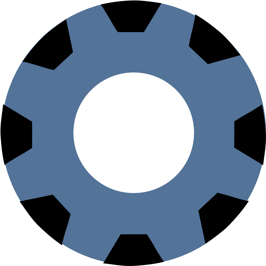 Blue Gear Icon Vector PNG