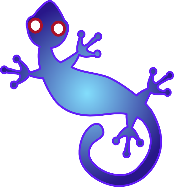 Blue Gecko Graphic PNG