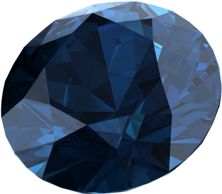 Blue Gemstone Faceted Cut PNG
