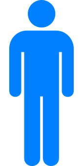 Blue Generic Man Symbol PNG
