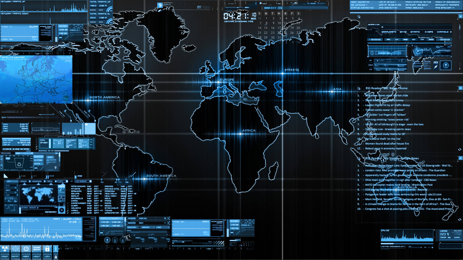 Blue Geographical Data Picture