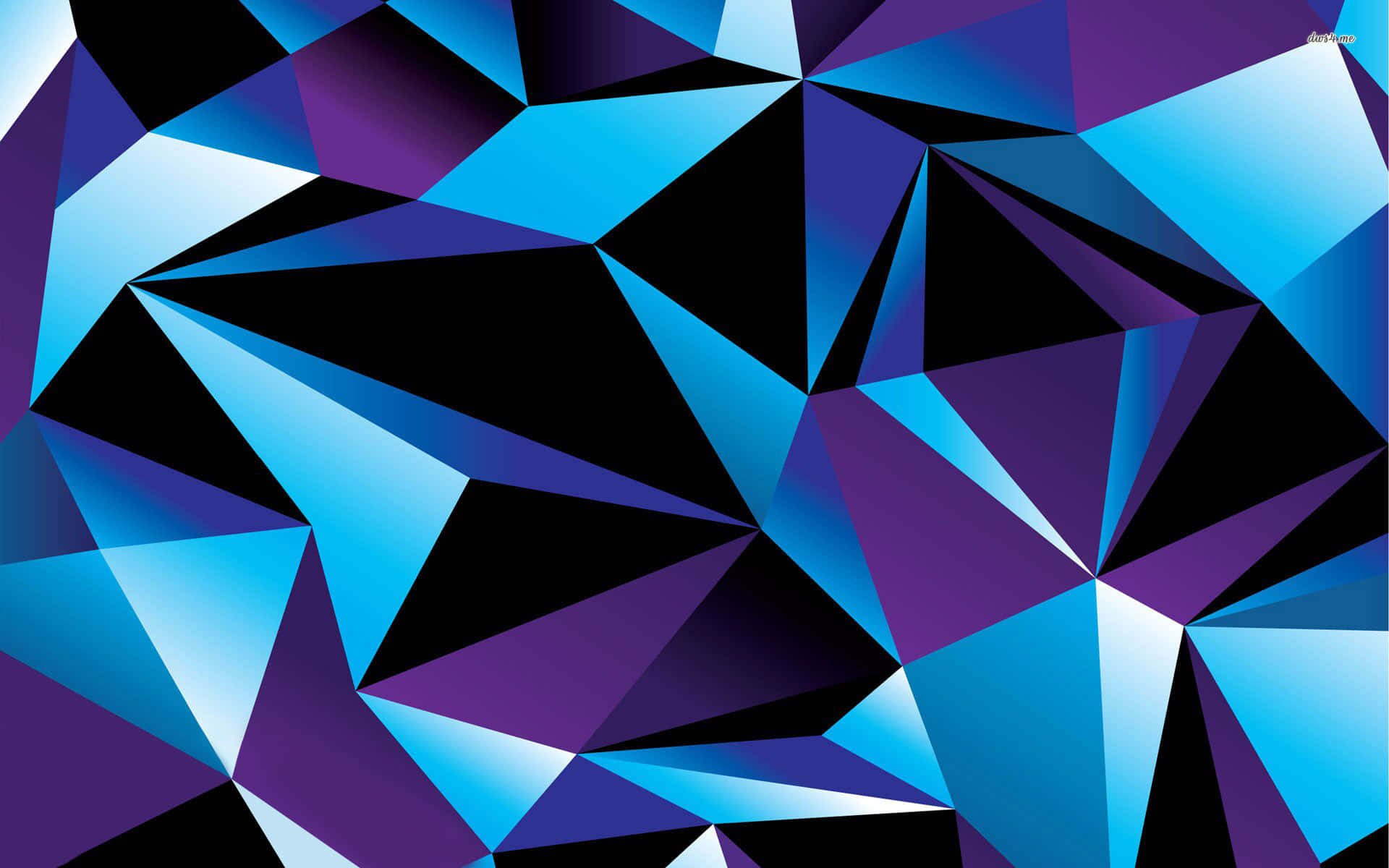 Abstract Geometric Art in Blue Wallpaper