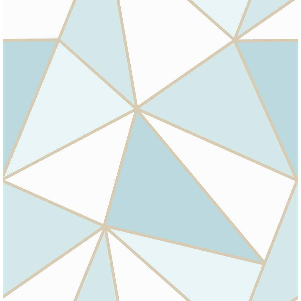 A Light Blue And Beige Geometric Wallpaper Wallpaper
