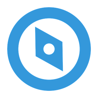 Blue Geometric Icon PNG
