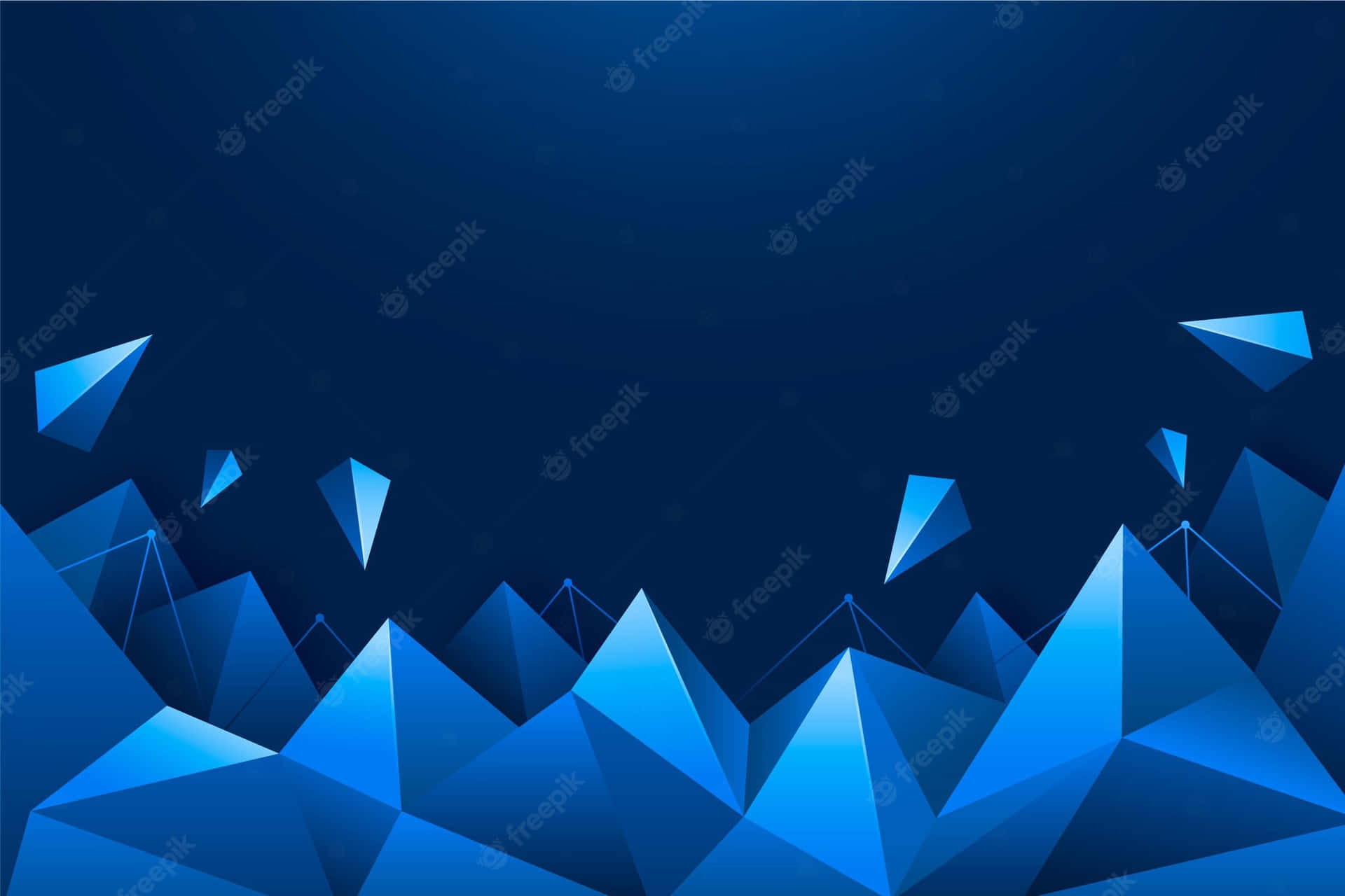 Abstract Blue Geometric Design Wallpaper