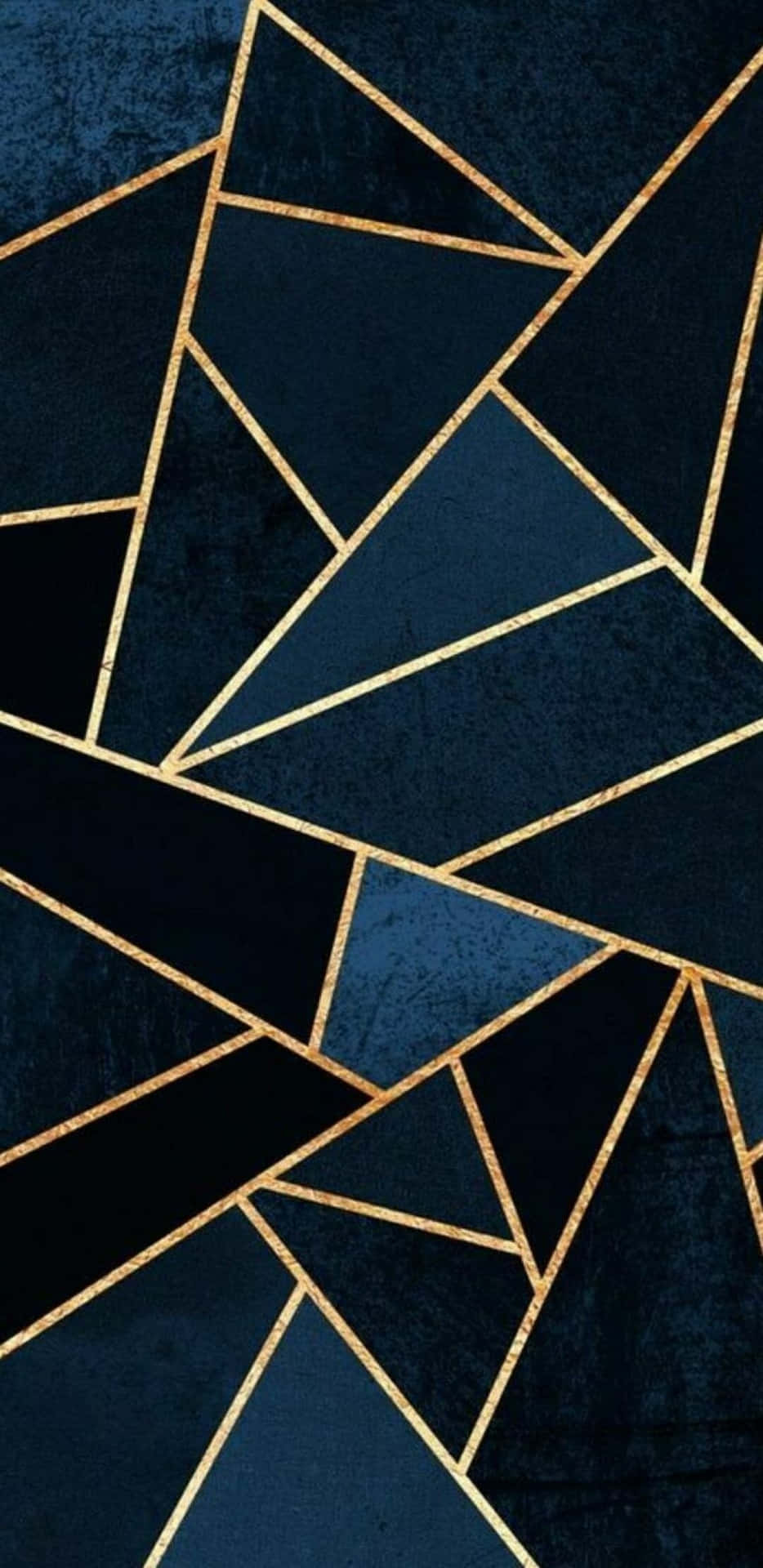 En fascinerende blå baggrund med geometriske figurer. Wallpaper