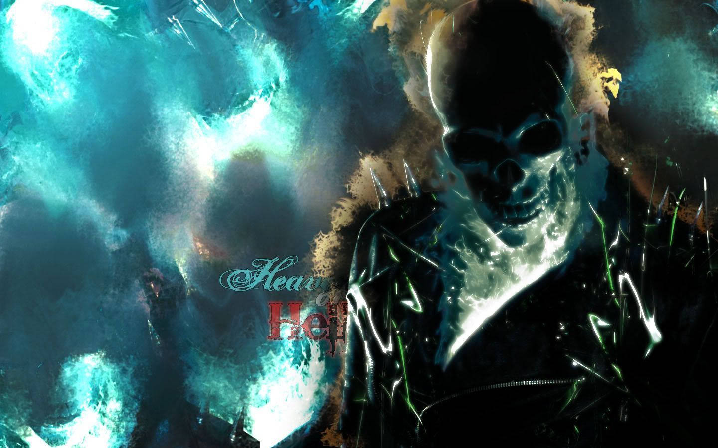 Blue Ghost Rider Heavy Hell Background