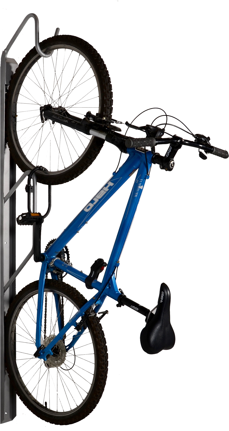 Download Blue Giant Mountain Bike Hanging Rack | Wallpapers.com