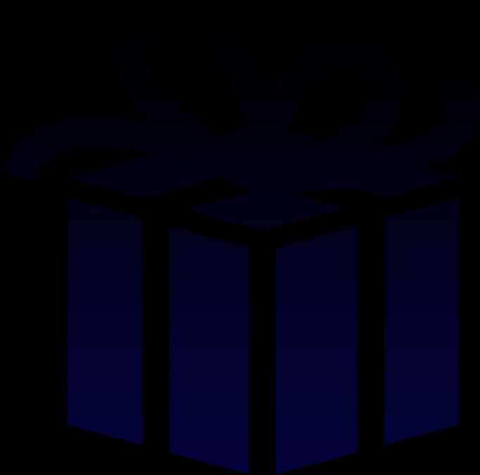 Blue Gift Boxwith Bow PNG