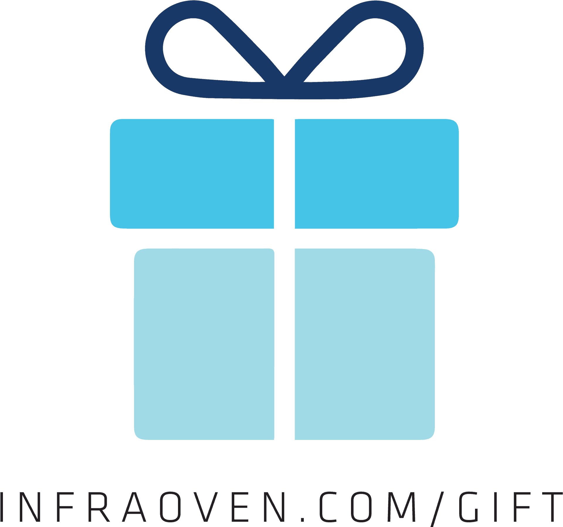 Blue Gift Iconwith U R L PNG