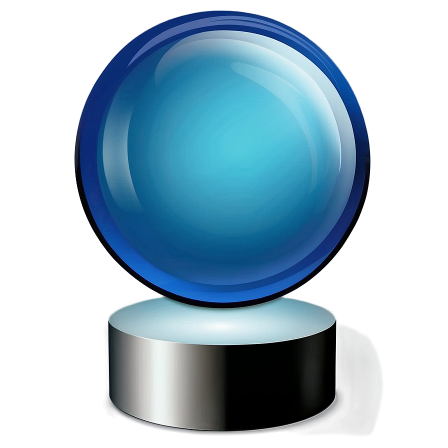 Blue Glass Ball Png 06132024 PNG