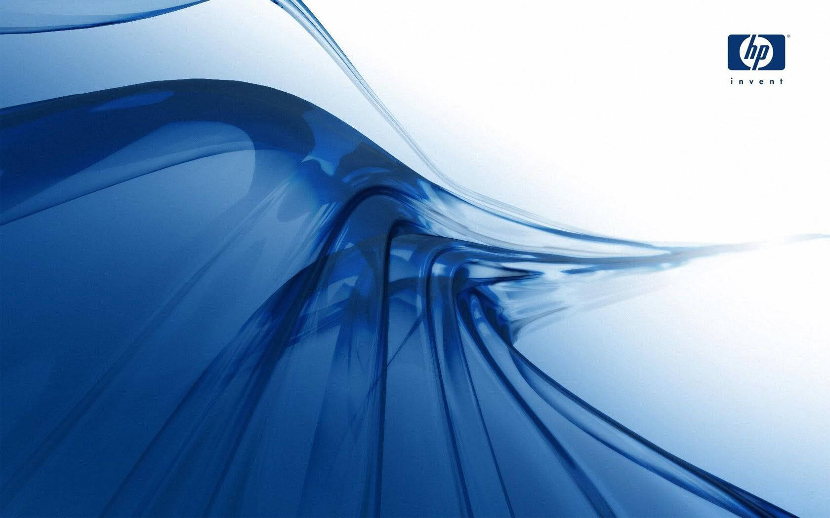 Blue Glass-like Waves Hp Invent Wallpaper