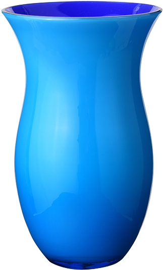 Blue Glass Vase Elegant Design.png PNG