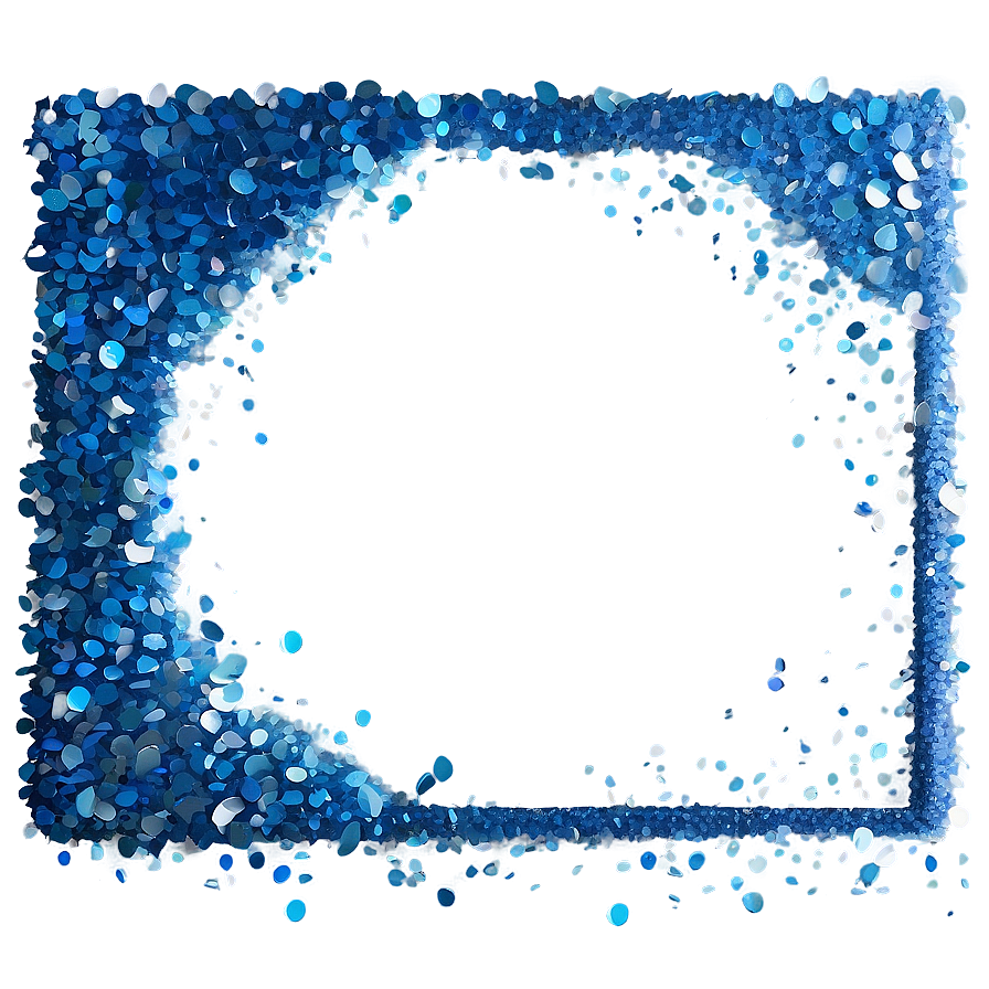 Blue Glitter Border Png Ang PNG