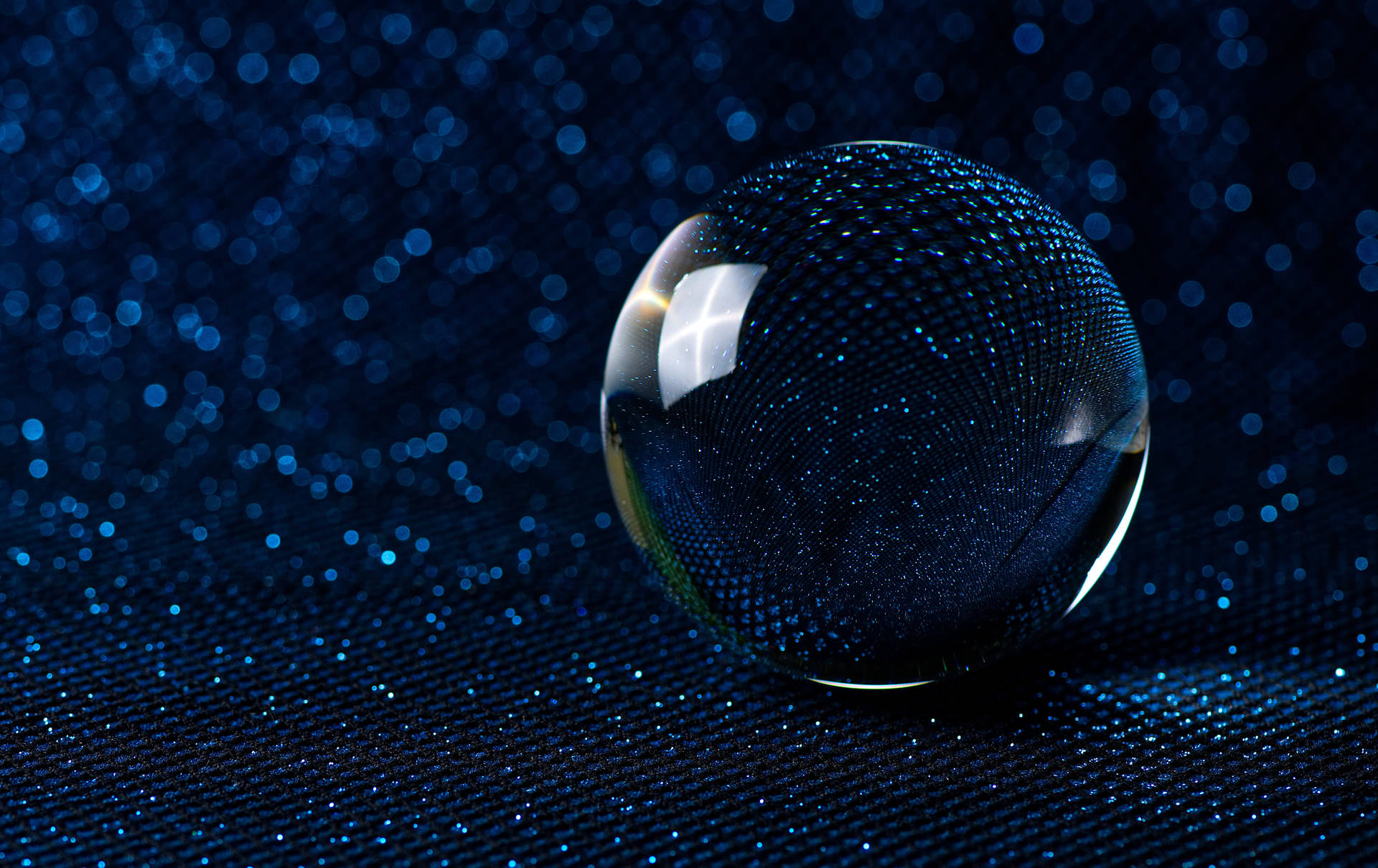 Blue Glitter Crystal Ball