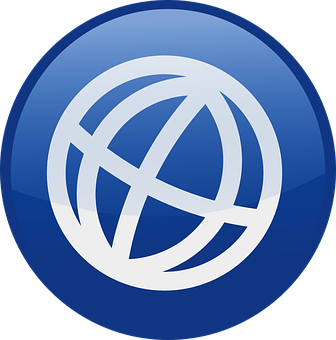 Blue Global Network Icon PNG