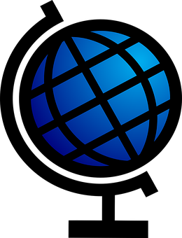 Blue Global Network Icon PNG