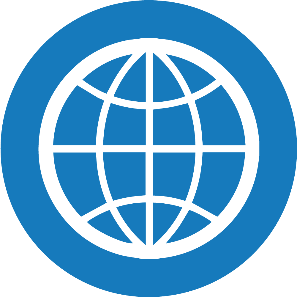 Blue Global Network Icon PNG