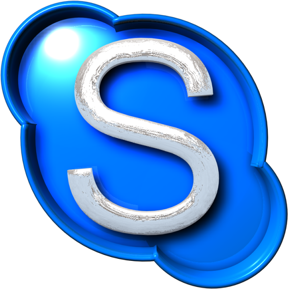 Blue Glossy3 D Letter S PNG