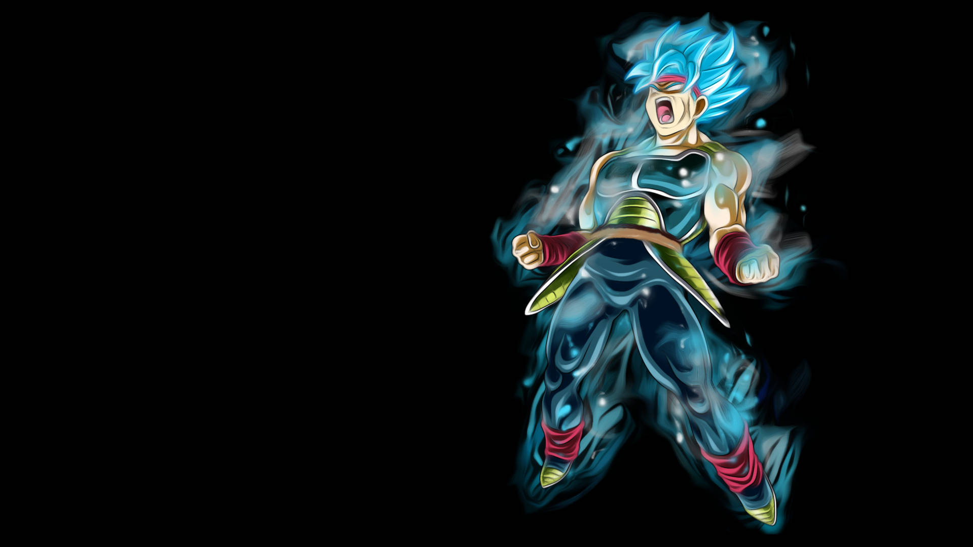 Blå Goku Super Saiyan Transformation Wallpaper