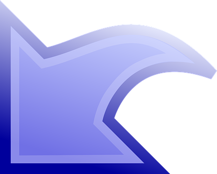 Blue Gradient Arrow Icon PNG