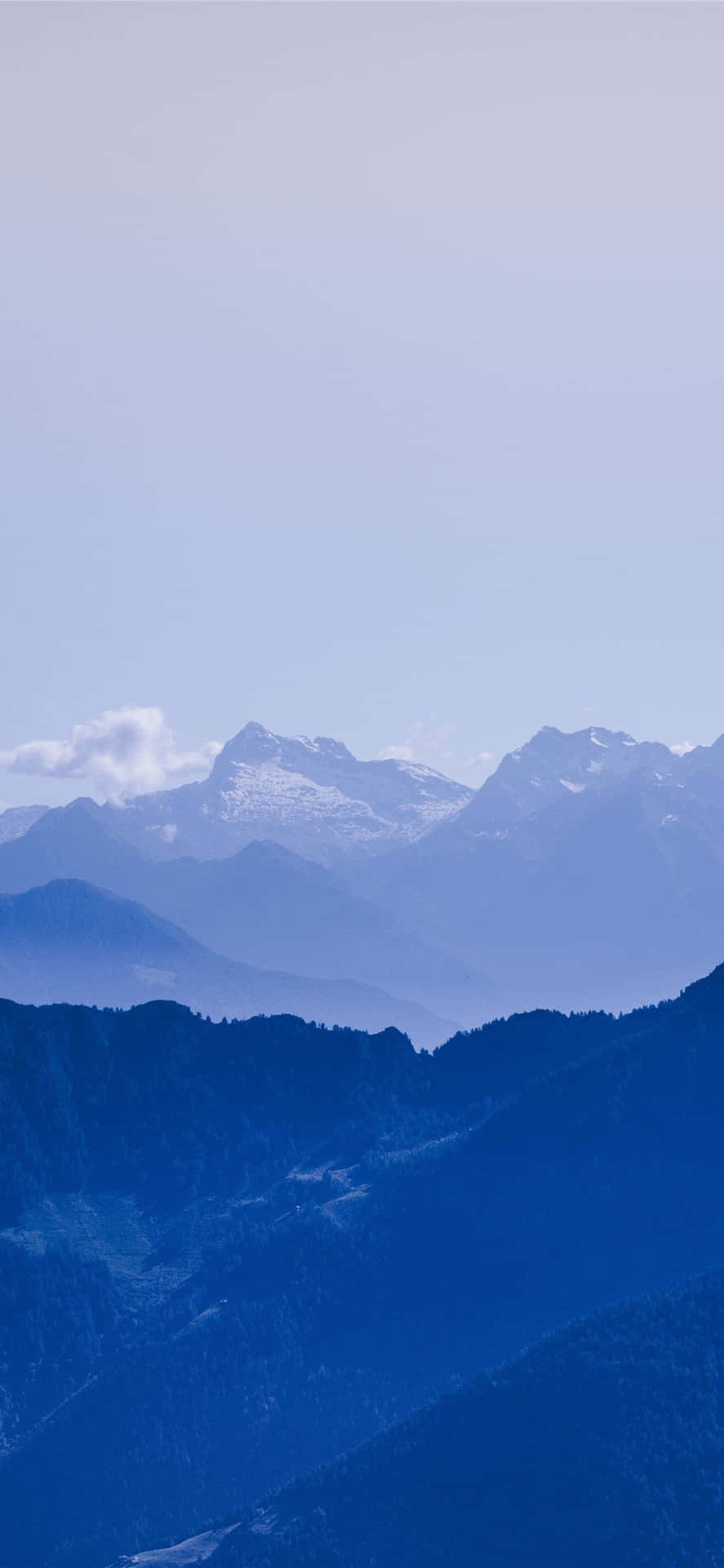 Beautiful Mountains Blue Gradient Background