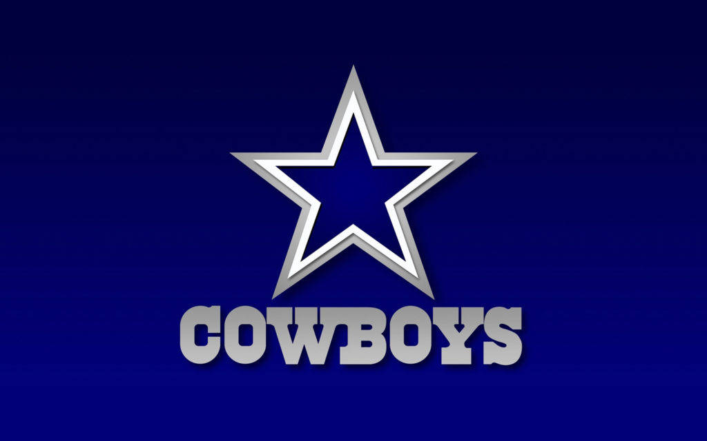 Blue Gradient Dallas Cowboys Logo Wallpaper
